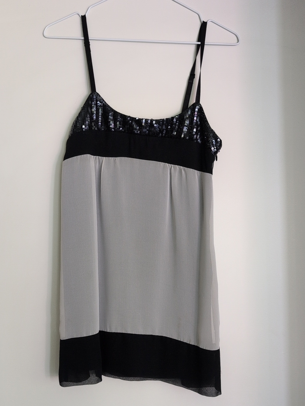 Guess Black And Gray Top with Sequined Detail